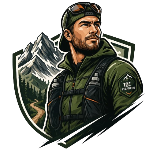 mascotte outdoor trail montagne athlete illustration escadron sport nature